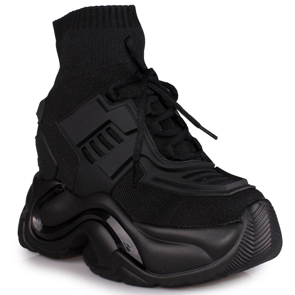 ANTHONY WANG JUPITER 08 Kairo-X Black Platform Sneakers - Picture 2 of 3